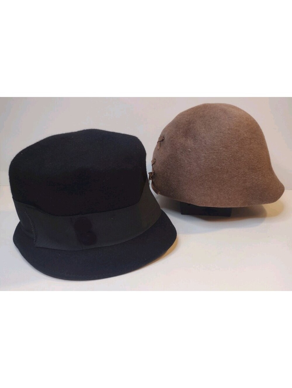 Vintage Wool Felt Hat Lot Cloche Equestrian Union Made Glenover Glamor Felts
